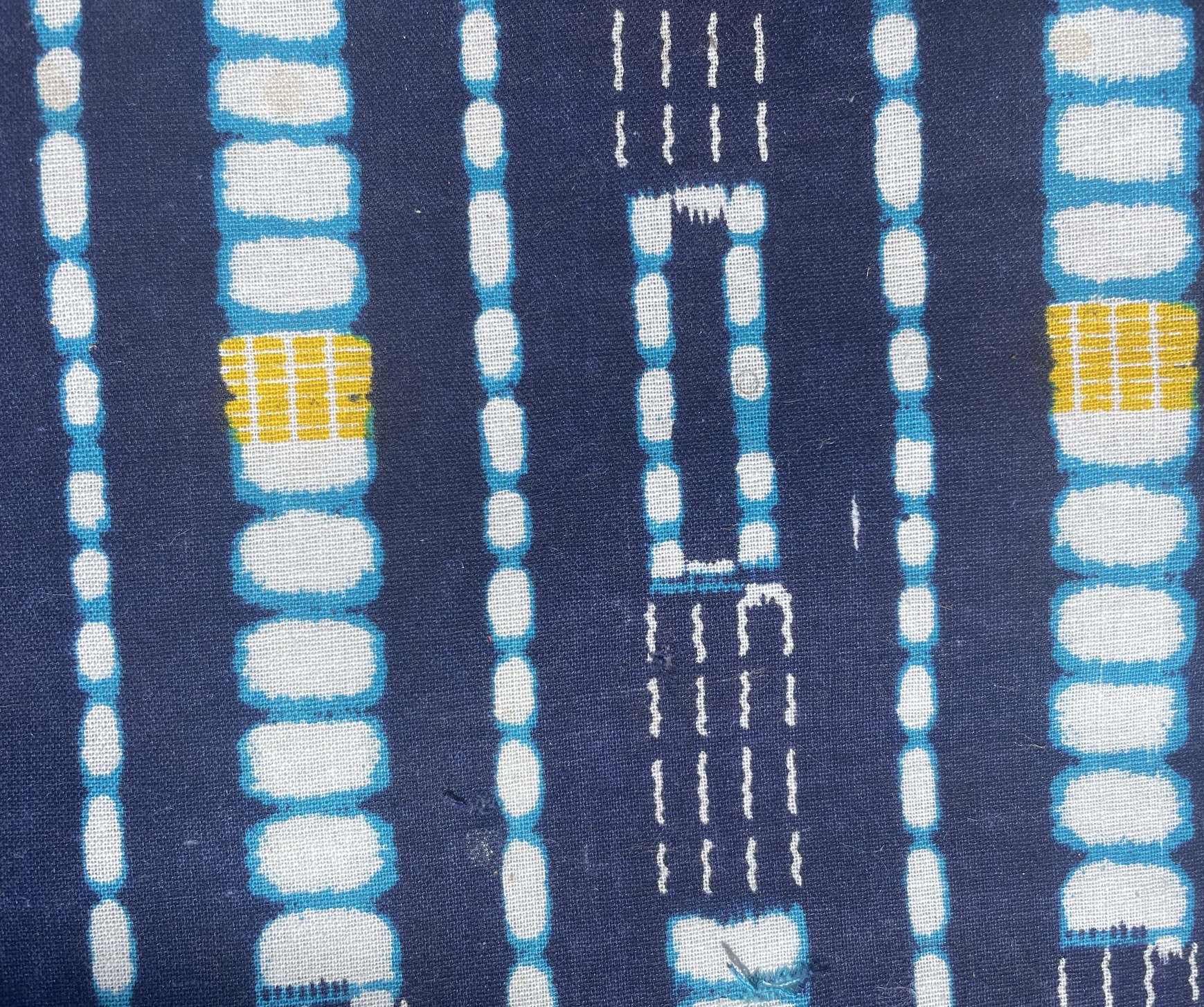 African Blue, White, Yellow Graphic