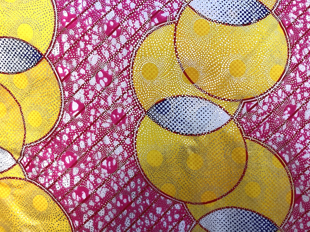 African Shiny Pink, Yellow, White